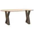 Miniatyrbilde 8 av 10: vidaXL Salongbordben 2 stk naturstål 28 x (42-43,3) cm stål