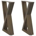 Miniatyrbilde 2 av 10: vidaXL Salongbordben 2 stk naturstål 28 x (42-43,3) cm stål