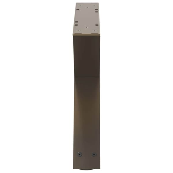 vidaXL Soffbordsben 2 st naturligt stål 50x(30-31,3) cm stål
