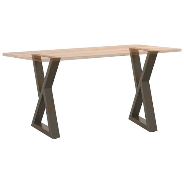 vidaXL Spisebordsben 2 stk Naturstål 50x(72-73,3) cm Stål