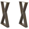 Miniatyrbillede 2 af 10: vidaXL Spisebordsben 2 stk Naturstål 50x(72-73,3) cm Stål