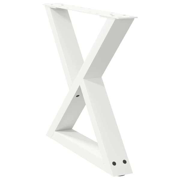 vidaXL Salongbordben 2 stk hvite 60 x (42-43,3) cm stål