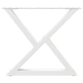 Miniatyrbilde 5 av 10: vidaXL Salongbordben 2 stk hvite 60 x (42-43,3) cm stål