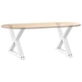 Miniatyrbilde 8 av 10: vidaXL Salongbordben 2 stk hvite 60 x (42-43,3) cm stål