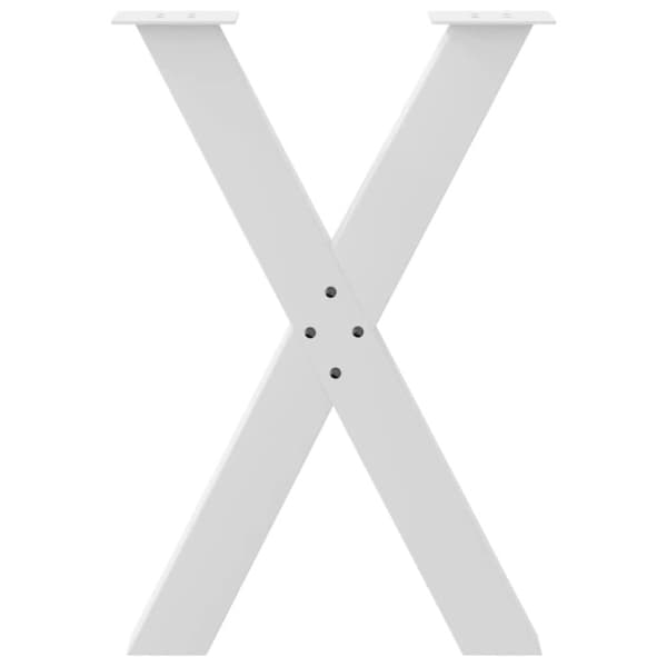 vidaXL ruokapöydän jalat X-muotoiset 2 kpl valkoinen 50x(72-73) cm
