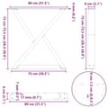 Miniatyrbillede 10 af 10: vidaXL Spisebordsben 2 stk Antracit 80x(72-73,3) cm Stål