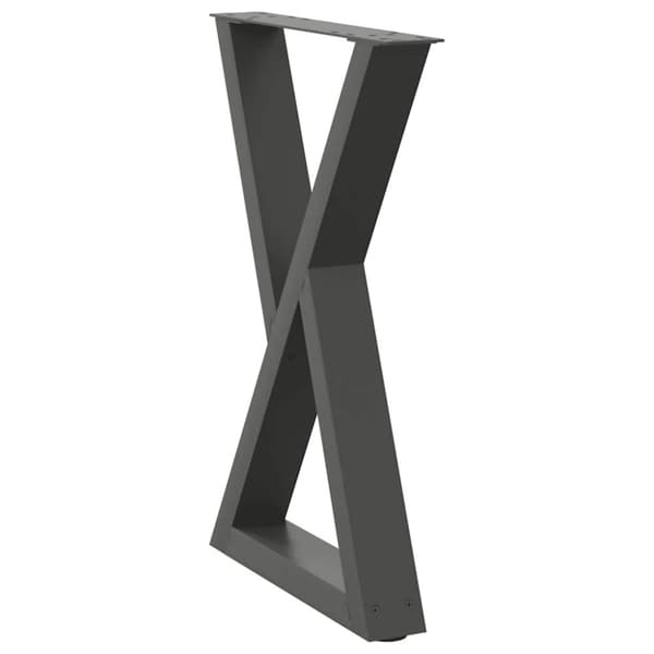 vidaXL Spisebordsben 2 stk Antracit 50x(72-73,3) cm Stål