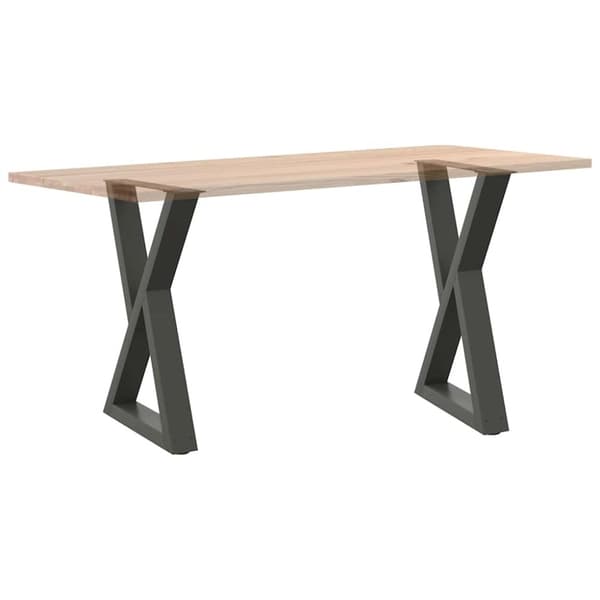 vidaXL Spisebordsben 2 stk Antracit 50x(72-73,3) cm Stål