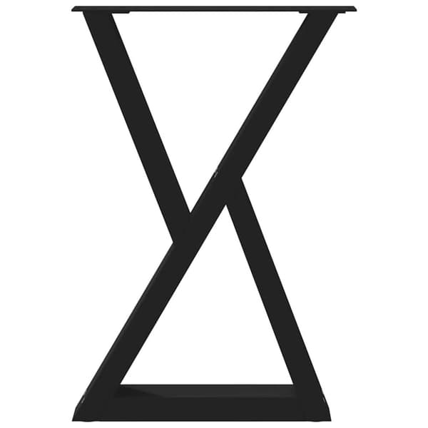 vidaXL Spisebordsben 2 stk Sort 60x(72-73,3) cm Stål