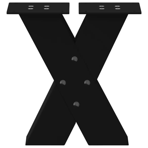 vidaXL Sohvapöydän jalat X-muotoiset 2 kpl Musta 40x(30-31) cm Teräs