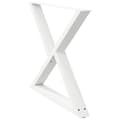 Pikkukuva 4 / 10: vidaXL Ruokapöydän jalat 2 kpl valkoinen 90x(72-73,3) cm teräs