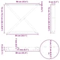 Pikkukuva 10 / 10: vidaXL Ruokapöydän jalat 2 kpl valkoinen 90x(72-73,3) cm teräs