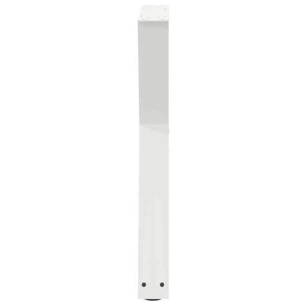vidaXL Ruokapöydän jalat 2 kpl Valkoinen 50x(72-73,3) cm Teräs