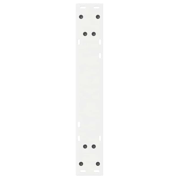 vidaXL Ruokapöydän jalat 2 kpl Valkoinen 50x(72-73,3) cm Teräs