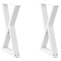 Pikkukuva 2 / 10: vidaXL Ruokapöydän jalat 2 kpl Valkoinen 50x(72-73,3) cm Teräs