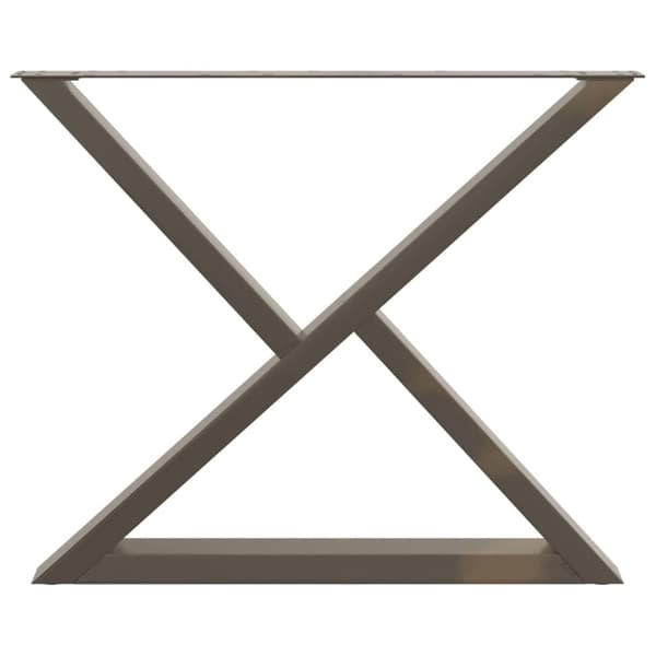 vidaXL Spisebordsben 2 stk Naturstål 90x(72-73,3) cm Stål