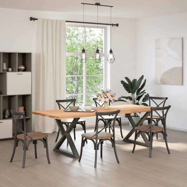 vidaXL Ruokapöydän jalat 2 kpl antrasiitti 90x(72-73,3) cm teräs