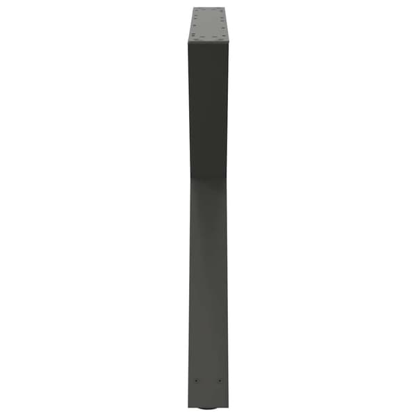 vidaXL Ruokapöydän jalat 2 kpl antrasiitti 90x(72-73,3) cm teräs