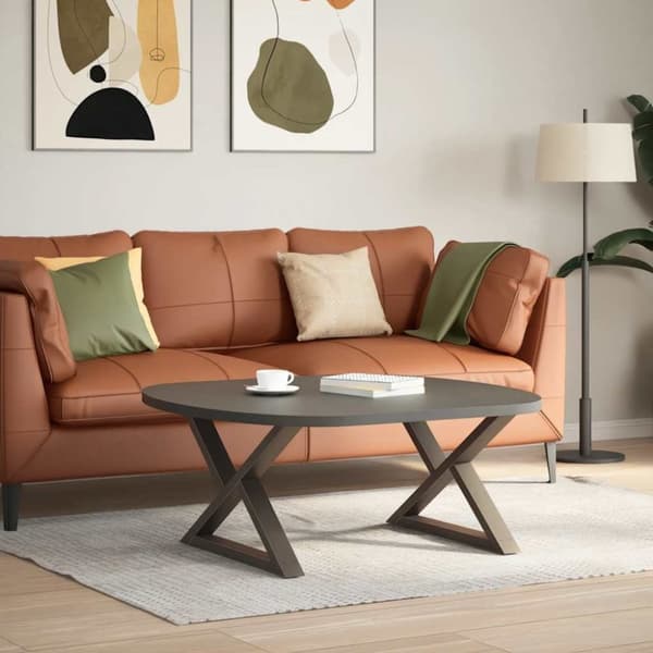 vidaXL Sofabordben 2 stk Naturstål 70x(42-43,3) cm Stål