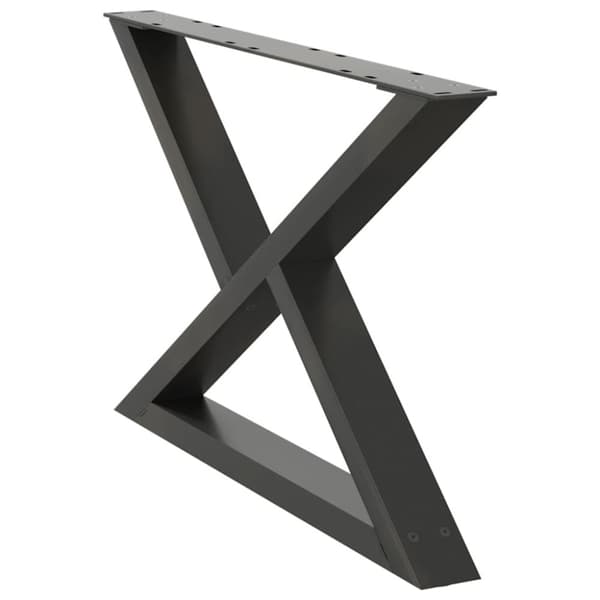 vidaXL Sofabordben 2 stk Antracit 70x(42-43,3) cm Stål