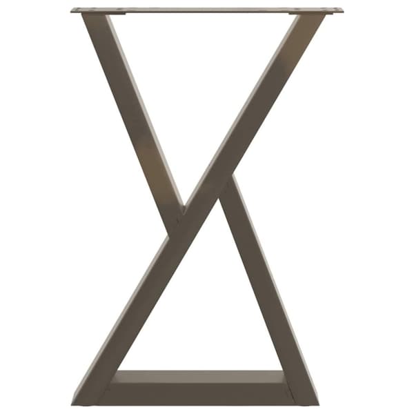 vidaXL Spisebordsben 2 stk Naturstål 60x(72-73,3) cm Stål