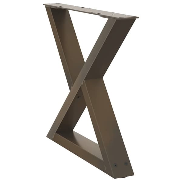 vidaXL Salongbordben 2 stk naturstål 60 x (42-43,3) cm stål
