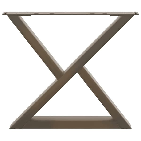 vidaXL Salongbordben 2 stk naturstål 60 x (42-43,3) cm stål