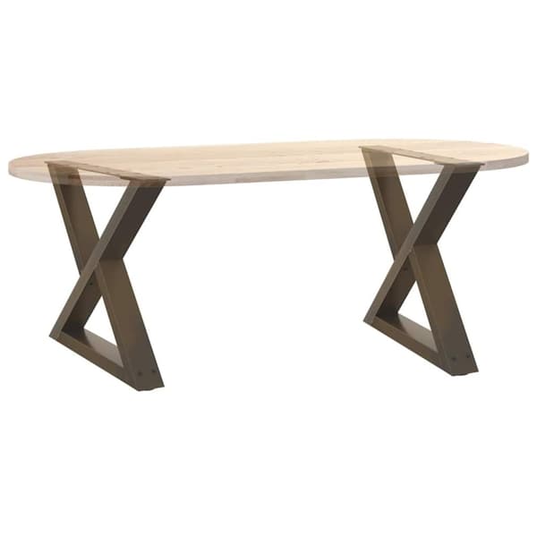 vidaXL Salongbordben 2 stk naturstål 60 x (42-43,3) cm stål