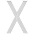 Miniatyrbilde 5 av 10: vidaXL Spisebordben X-formet 2 stk hvit 50x(72-73) cm stål