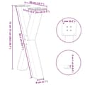 Miniatyrbilde 10 av 10: vidaXL Spisebordben X-formet 2 stk hvit 50x(72-73) cm stål