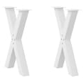 Miniatyrbilde 1 av 10: vidaXL Spisebordben X-formet 2 stk hvit 50x(72-73) cm stål