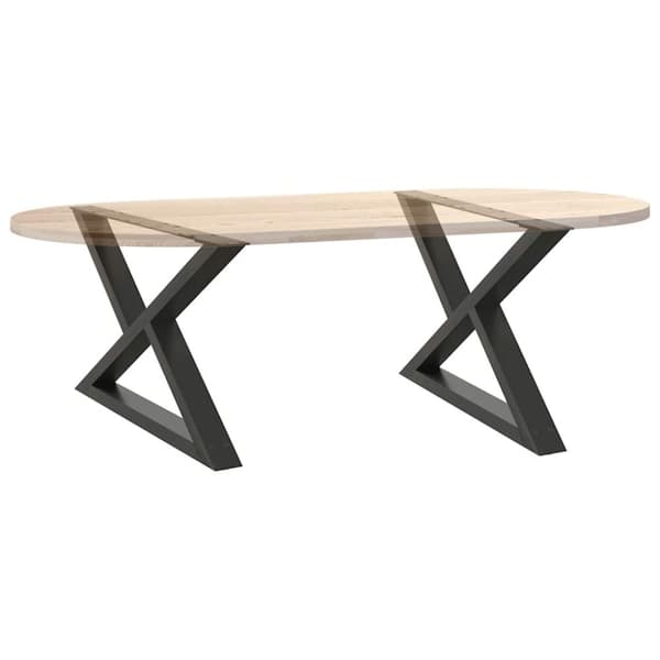 vidaXL Soffbordsben 2 st antracit 70x(42-43,3) cm stål