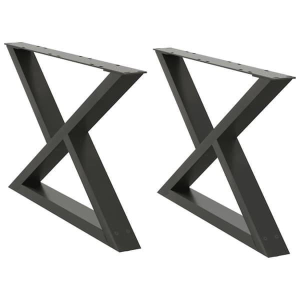 vidaXL Soffbordsben 2 st antracit 70x(42-43,3) cm stål