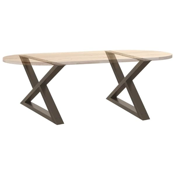 vidaXL Soffbordsben 2 st naturligt stål 70x(42-43,3) cm stål