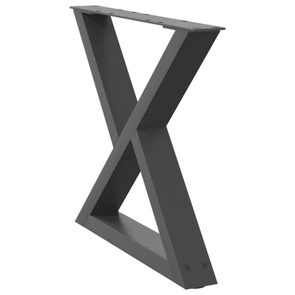 vidaXL Salongbordben 2 stk antrasitt 60x(42-43,3) cm stål