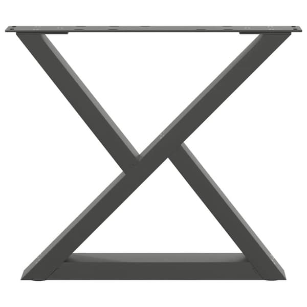 vidaXL Salongbordben 2 stk antrasitt 60x(42-43,3) cm stål
