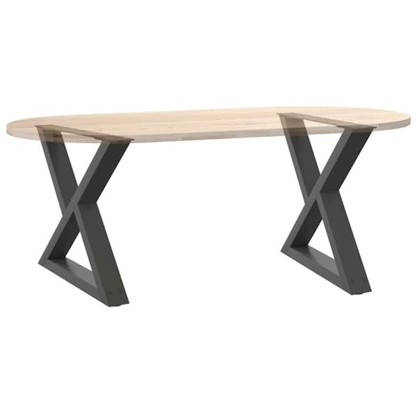 vidaXL Salongbordben 2 stk antrasitt 60x(42-43,3) cm stål