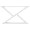 Miniatyrbilde 5 av 10: vidaXL Salongbordben 2 stk hvite 70 x (42-43,3) cm stål