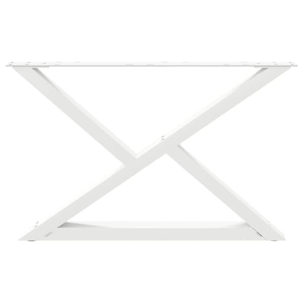 vidaXL Salongbordben 2 stk hvite 70 x (42-43,3) cm stål