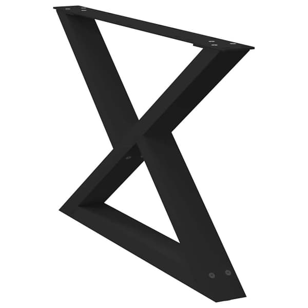vidaXL Salongbordben 2 stk svart 70 x (42-43,3) cm stål