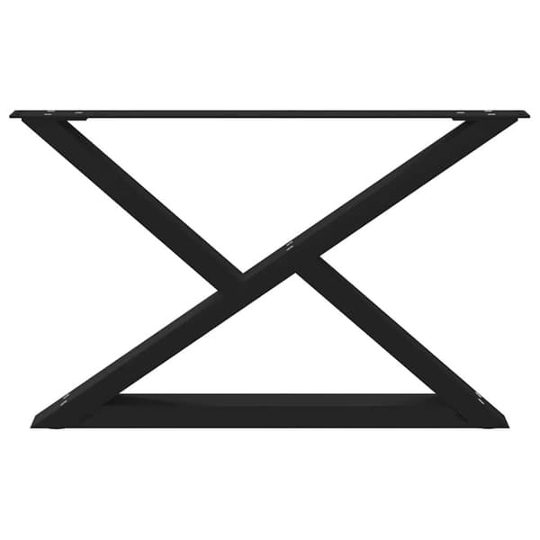 vidaXL Salongbordben 2 stk svart 70 x (42-43,3) cm stål