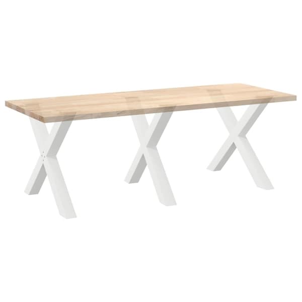 vidaXL Ruokapöydän jalat X-muotoiset 3 kpl valkoinen 90x(72-73) cm