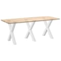 Pikkukuva 8 / 10: vidaXL Ruokapöydän jalat X-muotoiset 3 kpl valkoinen 70x(72-73) cm teräs