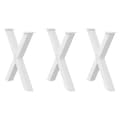 Pikkukuva 1 / 10: vidaXL Ruokapöydän jalat X-muotoiset 3 kpl valkoinen 70x(72-73) cm teräs