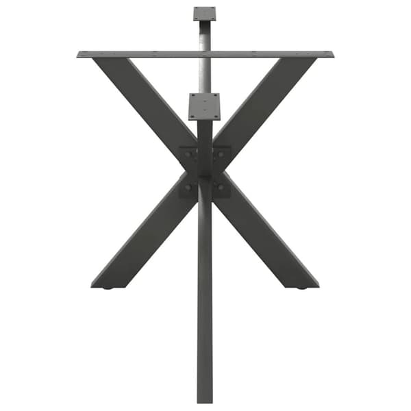 vidaXL spisebordsben edderkopform 150x78x(72-73) cm stål antracitgrå