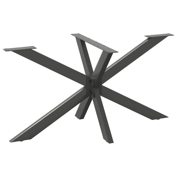 vidaXL spisebordsben edderkopform 150x78x(72-73) cm stål antracitgrå
