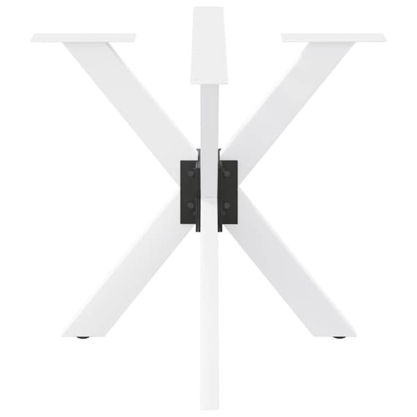 vidaXL ruokapöydän jalka hämähäkin muoto valkoinen 85x85x(72-73) cm