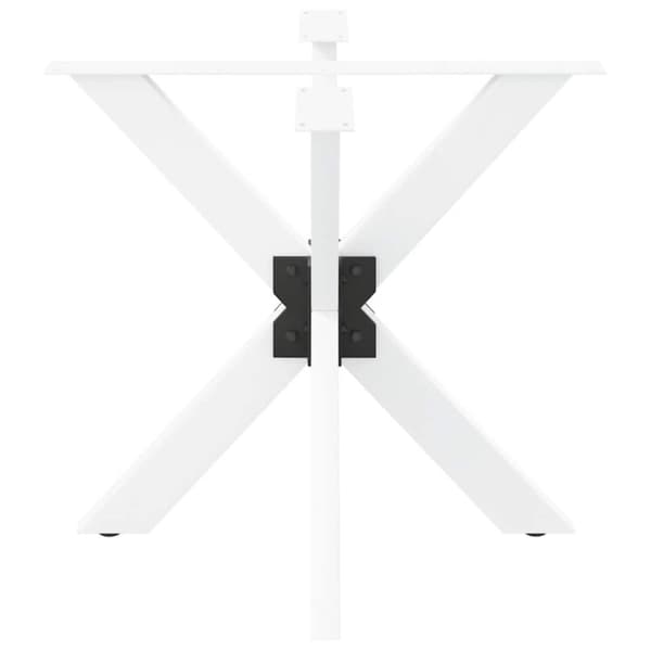 vidaXL ruokapöydän jalka hämähäkin muoto valkoinen 85x85x(72-73) cm