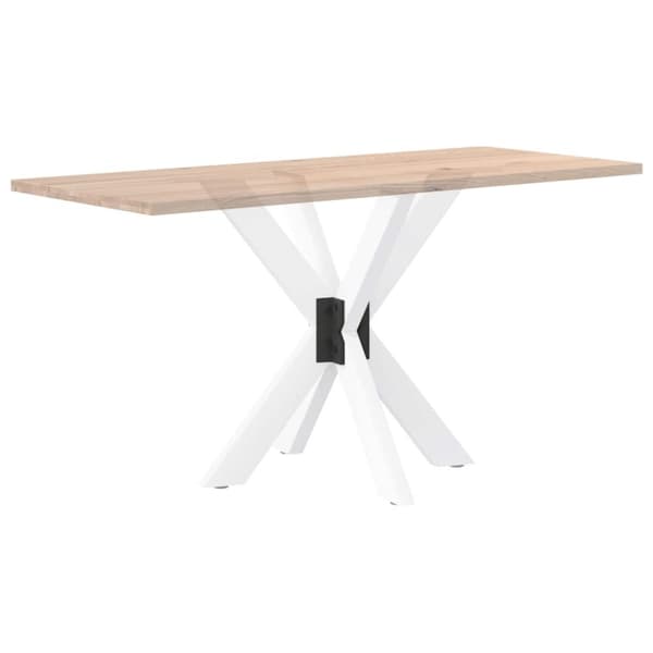 vidaXL ruokapöydän jalka hämähäkin muoto valkoinen 85x85x(72-73) cm