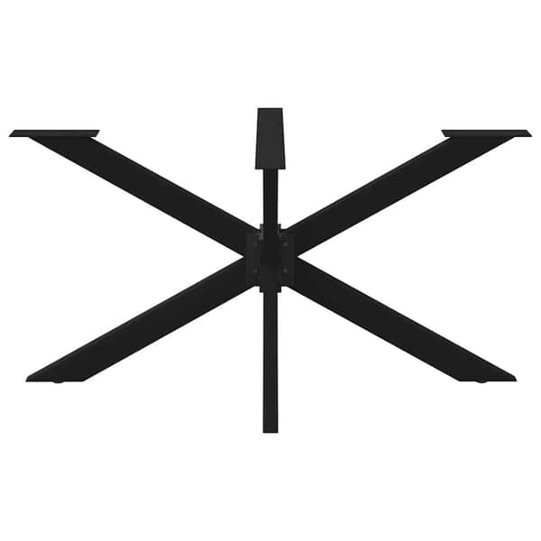 vidaXL spisebordsben edderkopform sort 150x78x(72-73) cm stål